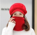 Damskie kapelusz zimowy szalik maska do twarzy Skład materiałowy 48% wełna 27% poliester 5% akryl