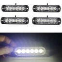 4 PCS. LAMP SIDELIGHT STROBO 6 LED 12V-24V, WHITE photo 2 - milautoparts-fr.ukrlive.com