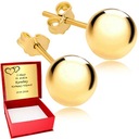 Золотые серьги-шарики Шарики Золото 585 пробы с гравировкой