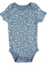 Calvin Klein šedomodré bodýčko pre chlapčeka, bábätko Teddy 0 - 3 m