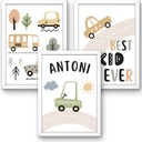 КАРТИНКИ ДЛЯ КОМНАТЫ МАЛЬЧИКА МАШИНЫ ДЕТСКИЕ ИМЯ МАЛЫША А3