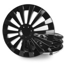 4 универсальных колпака Meridian Black, черные, 15 дюймов, для автомобильных колес