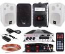 4 KOLUMNY NAŚCIENNE + WZMACNIACZ MP3 USB RADIO FV