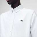 biela pánska košeľa karl lagerfeld bavlnená oversize PREMIUM Strih relaxed
