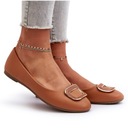 БАЛЕТКИ ЖЕНСКИЕ С ЭКО ДЕКОРАЦИЕЙ, ПЛОСКИЕ, КОМФОРТНЫЕ, CAMEL 38