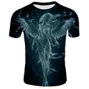 Tričko muž T košeľa duch Anime voda 3d fl Dominujúca farba čierna