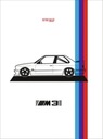 Постер B2 BMW E30 M3 50x70см