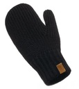 Čierne zimné rukavice s jedným prstom 4 - 12 rokov Detské