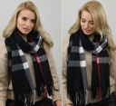БОЛЬШОЙ ЖЕНСКИЙ ШАРФ, английская клетка, бахрома, ЦВЕТА