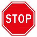 Наклейка СТОП - светоотражающая