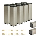 8x МЕБЕЛЬНЫЕ НОЖКИ РЕГУЛИРУЕМАЯ НОЖКА 15 СМ INOX