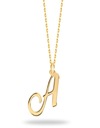 ZŁOTA KOMPLET ZAWIESZKA ŁAŃCUSZEK LITERKA A 333