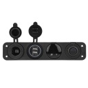 12-24V ГОЛУБА ДІОДОМ LED (СВІТЛОДІОД) ПОДВІЙНА ЗАРЯДНИЙ ПРИСТРІЙ USB ПРИКУРЮВАЧ DO CYGAR ПАНЕЛЬ GNIAZDKA ЕЛЕКТРОМЕРЕЖІ ПЕРЕМИКАЧ  (18293372062) фото min 10