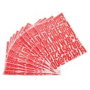 12 PIECES LIPDUKŲ Z CZERWONYMI LITERAMI ALFABETU Z WINYLU DO BOXES POCZTOWEJ, SAMOCHODU, SCRAPBOOKINGU  photo 6