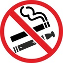 Наклейка «НЕ КУРИТЬ ЭЛЕКТРОННЫЕ СИГАРЕТЫ»