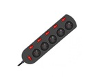 Удлинитель на 5 розеток 1,5 м черный EPS-501.5W6-2