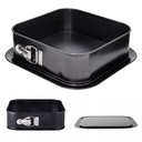 КВАДРАТНАЯ ПЛИТКА ДЛЯ ТОРТА, ОТКРЫТАЯ ФОРМА ДЛЯ ВЫПЕЧКИ 24x24 см, ЧЕРНАЯ