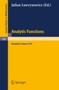 Analytic Functions. Kozubnik 1979 EBOOK
