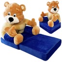 NIEBIESKIE KRZESEŁKO Z PODNÓŻKIEM DLA DZIECKA MIŚ