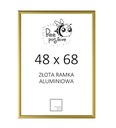 ЗОЛОТАЯ АЛЮМИНИЕВАЯ РАМА 48x68 ПОСТЕР 68x48 ПАЗЛ