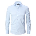 Tričko s dlhým rukávom Pánska košeľa Elegantná Slim Fit HLADKÁ KLASIKA Kolekcia L2-TTT2558