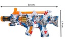 PUŠKA PIŠTOLE Svetlo Zvuk na batérie EFEKTY POHYBLIVÁ NÁBOJE 31 cm. Vek dieťaťa 3 roky +