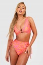 Boohoo sky PRINT ANIMAL KOMPLET BIKINI XL Veľkosť XL