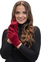 Dámske pletené rukavice teplé zimné bordové Vivisence 7014R Dominujúca farba červená