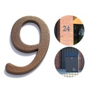 numer domu. numer na dom. cyfry na dom. tablica na dom. 3D. brąz antyk 9