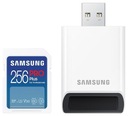 Карта памяти Samsung PRO Plus SDXC 256 ГБ UHS-I U3 с устройством чтения, версия 2023 г.