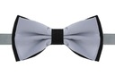 ГАЛСТУК-БАБОЧКА МУЖСКАЯ ДВУХЦВЕТНАЯ, СЕРЫЙ, ЧЕРНЫЙ