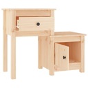 Nočný stolík, 79,5x38x65,5 cm, masívne borovicové drevo Farba nábytku odtiene béžovej