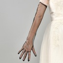 Dámske tylové dlhé svadobné rukavice Rukavice na lakte Kód výrobcu SHYY-1015F