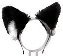 KOCIE USZY FUTRZANE OPASKA NA GŁOWĘ COSPLAY ANIME strój przebranie kota