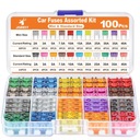 НАБОР РАЗЛИЧНЫХ АВТОМОБИЛЬНЫХ ПРЕДОХРАНИТЕЛЕЙ 100 ШТ. ЗАХВАТ ДЛЯ ПРЕДОХРАНИТЕЛЕЙ