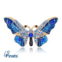 PINETS Голубая брошь-бабочка с цирконами