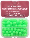 SURFCASTING DUŻE KORALIKI FOSFORYZUJĄCE DO BUDOWY PRZYNĘT 50 szt.