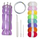 Zestaw krosien szpulowych Easy Weaver Knitter Mini Knitting Fioletowy 8 kolorów Liczba sztuk 100 szt.