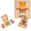 SMILY PLAY Układanka drewniana przebieranka miś