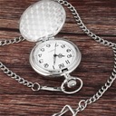 Strieborné pánske vreckové hodinky Hladký stea Štýl klasický