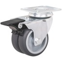 ПОВОРОТНОЕ КОЛЕСО С ТОРМОЗОМ ТАНДЕМНЫЕ КОЛЕСА 50 ММ 80 КГ