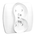 Simon Akord ДВОЙНАЯ РОЗЕТКА С ЗАЗЕМЛЕНИЕМ белая AGZ2/11