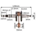 FŐTENGELY + csapágyak STIHL 017 018 MS170 MS180 csapszeg 10 mm helyettesítő Márka márkanév nélkül