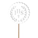 Оргстекло ТОПЕР ДЛЯ ТОРТА белый IHS причастие HOST лавровый