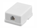Телефонная розетка 1x RJ11/6P4C, коробка для поверхностного монтажа
