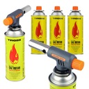 ТЕПЛОВАЯ ГОРЕЛКА, ПАЯЛОК + 4 ГАЗОВЫХ КАРТРИДЖА