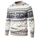 Nový pánsky sveter s imitáciou noriek, mäkký a pohodlný Výstrih rolák