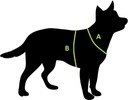 ALL FOR DOGS Postroj 3x-Sport čierny L Obchodné meno 10046
