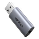 АУДИО АДАПТЕР UGREEN USB НА МИНИ-ДЖЕК 3,5 ММ AUX 20-20000 Гц