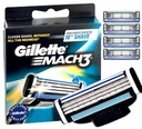 Gillette Mach 3 Náplne zásoba 4 ks Originál